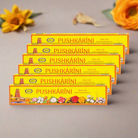 Pushkarini Dhoop Bathi - Made from Sacred Temple Flowers - Pack of 6