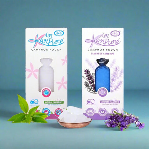 Camphor Pouch Combo Lavender & Original Camphor Fragrance Air Freshener Diffuser (2 x 60 g)