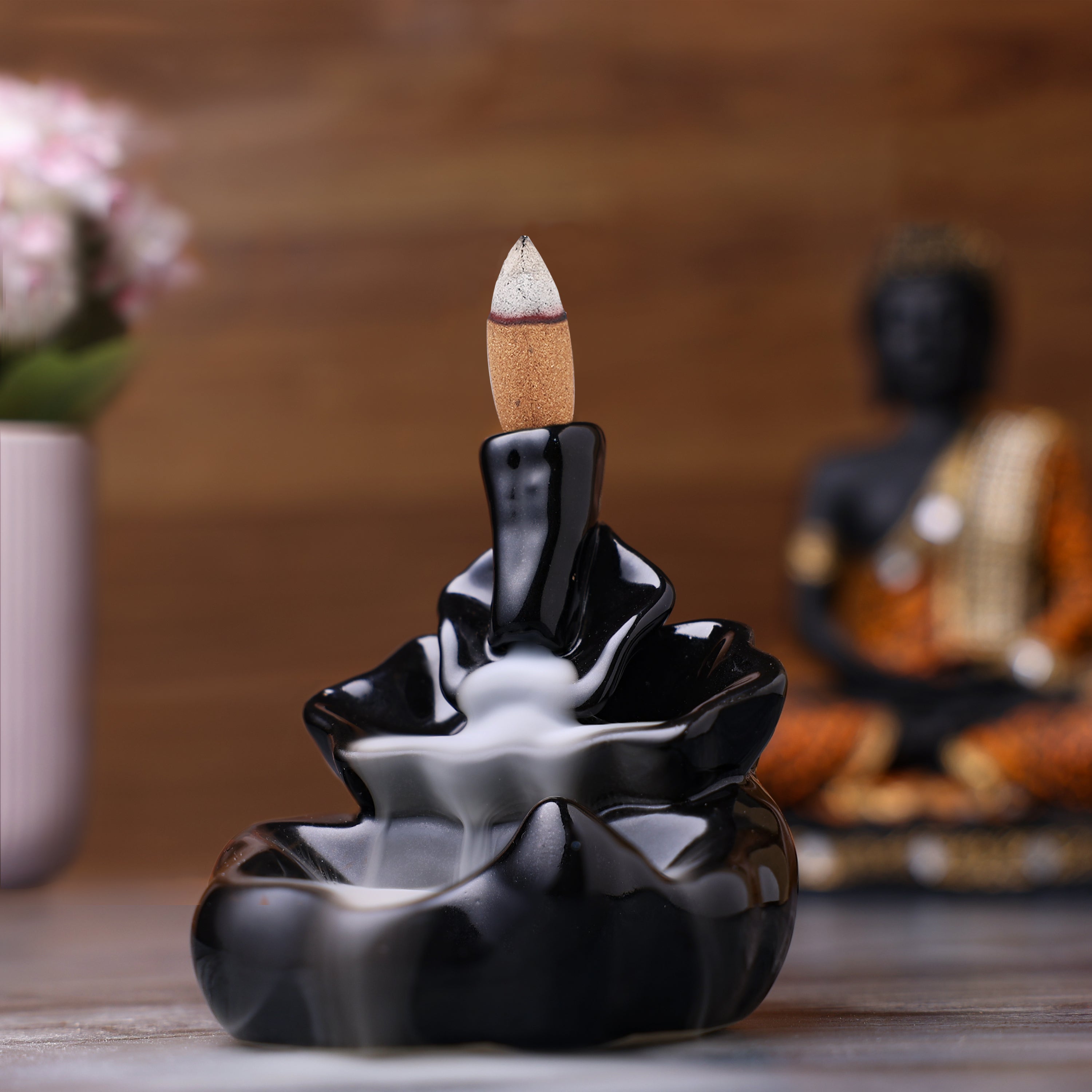 Amogha Backflow Incense Cone Holder with Incense Cones - Water Fall De –