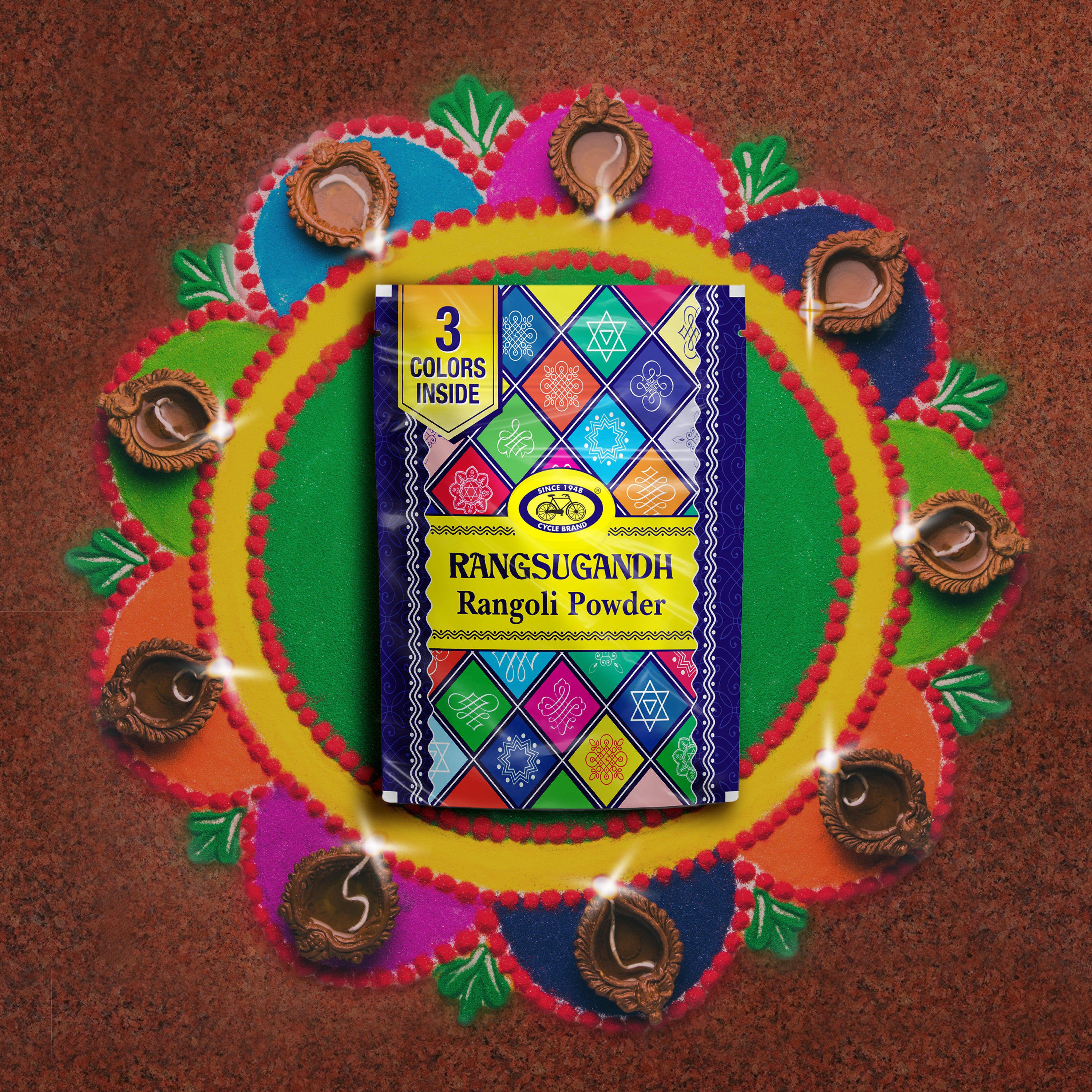 Rangsugandh Rangoli Powder Pack of – - Main Image