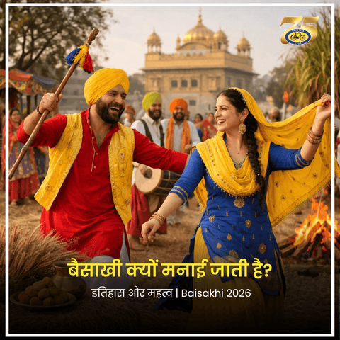 बैसाखी पर्व का इतिहास और महत्व दर्शाती पारंपरिक पंजाबी उत्सव