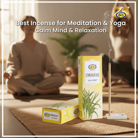Incense sticks burning during meditation and yoga for relaxation