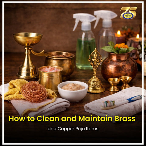 Maintaining brass and copper pooja items at home