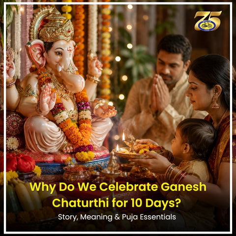 Why Ganesh Chaturthi is celebrated for 10 days, Ganpati idol with puja samagri