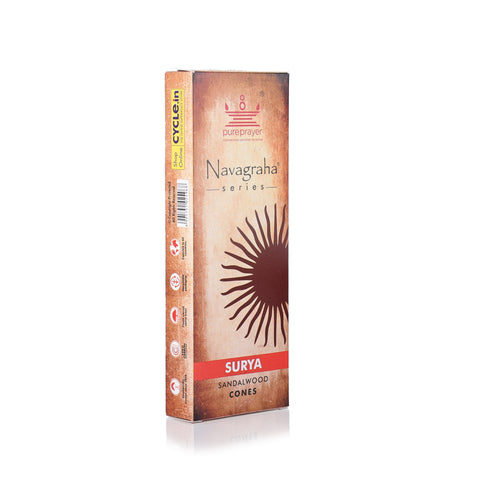 Navagraha Series – Surya Sandalwood Cones (Charcoal-free, Bambooless Cones)