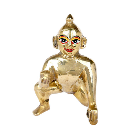Brass Bal Gopal/Laddu Gopal Idol (Sizes Available 0 to 7)