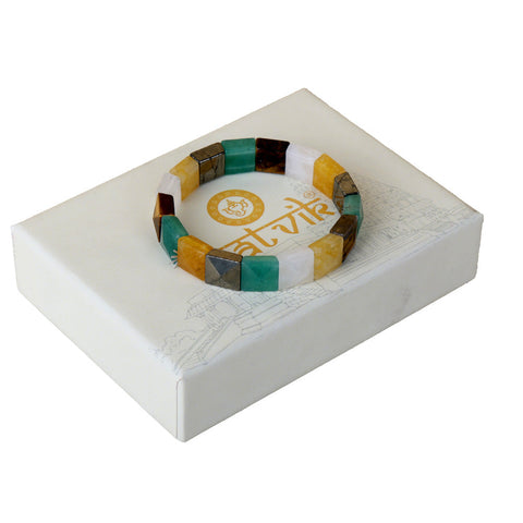 Money Magnet Flat Rectangular Bead Bracelet Spiritual Wear