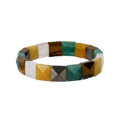 Money Magnet Flat Rectangular Bead Bracelet Spiritual Wear