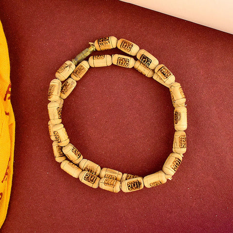 100% Pure Tulsi Wooden Mala with Shri Ram Engraved Wooden Locket for Japa and Devotion. India’s Largest Brass Idols Brand - www.satvikstore.in