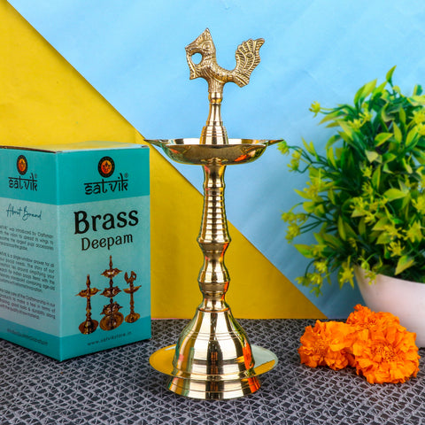 Peacock Kerala Diya | India’s Largest Pooja Accessories Brand – www.satvikstore.in