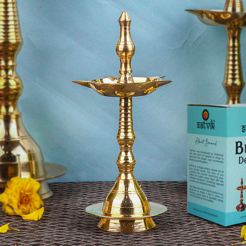 Brass Kerala Inauguration Diya| India’s Largest Pooja Accessories Brand – www.satvikstore.in