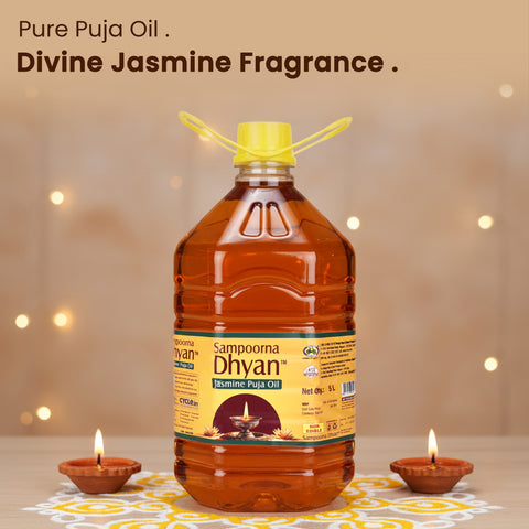 5 Ltr Jasmine Puja Oil - Sampoorna Dhyan