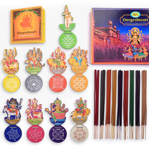 Durgeshwari Navaratri Pack with Book – Celebrating the Nine Divine Forms of the Goddess