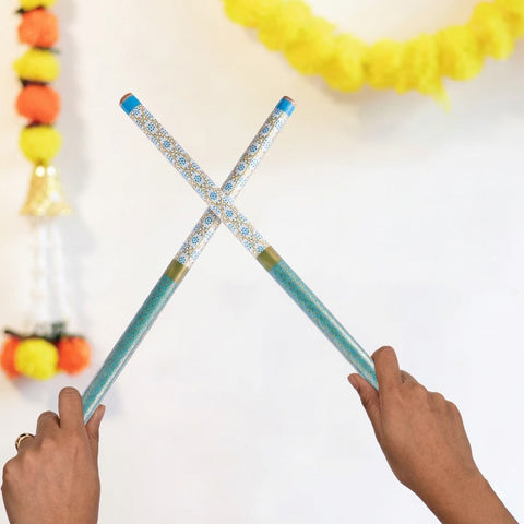 Handcrafted Designer Wooden Dandiya Sticks
