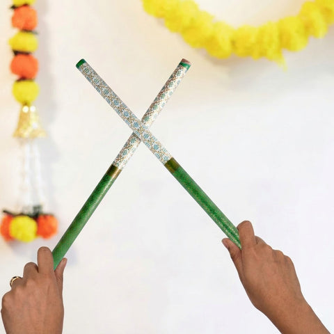 Handcrafted Designer Wooden Dandiya Sticks