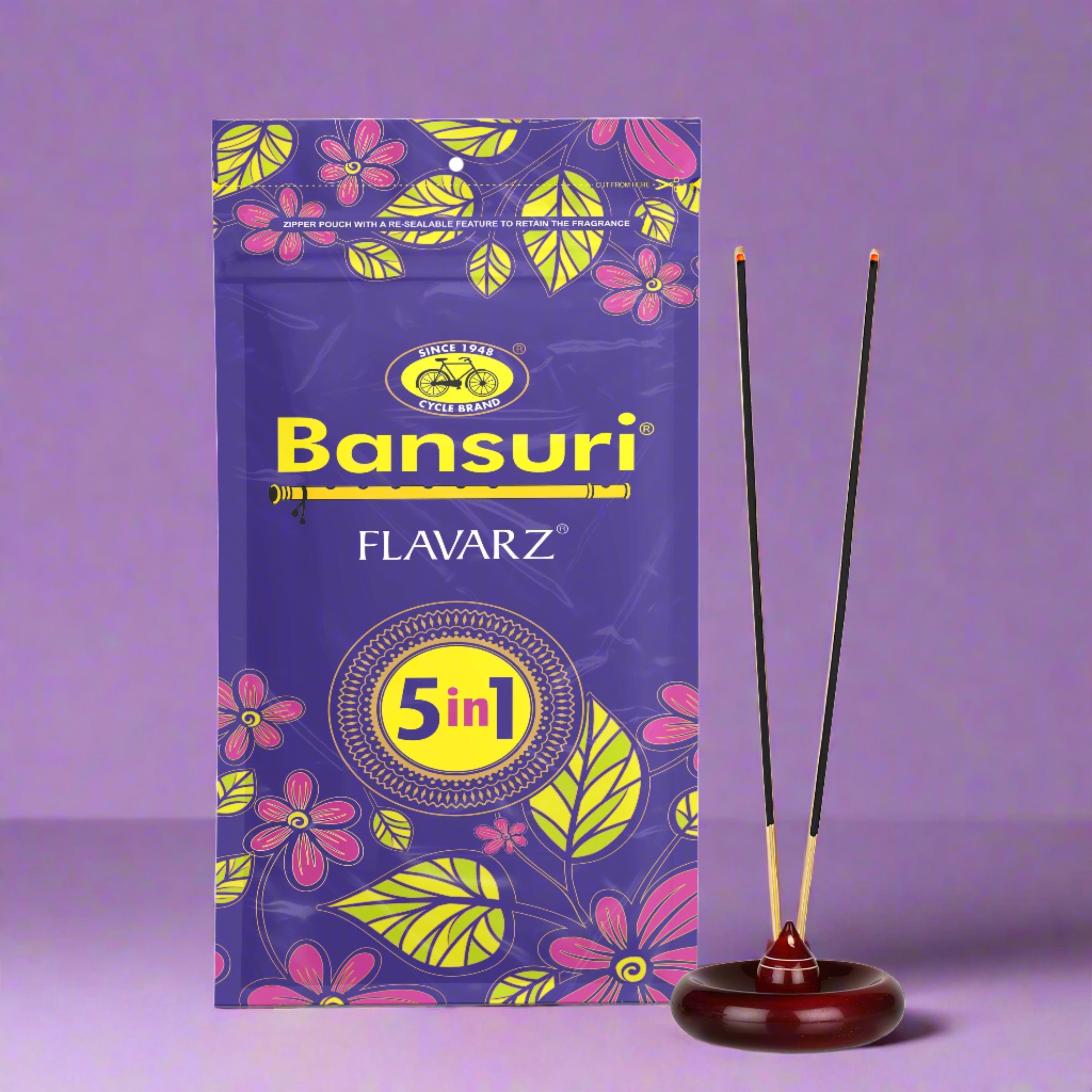 Bansuri 5 In 1 Agarbatti Pouch - 120gm – Cycle.in