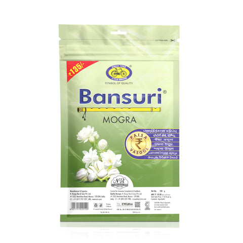 Bansuri Agarbatti Combo Pack of 3 - Kisna, Mogra, Chandan (250gm per pack)