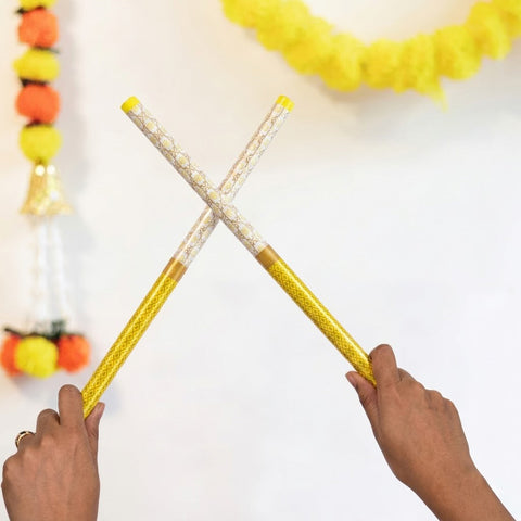 Handcrafted Designer Wooden Dandiya Sticks