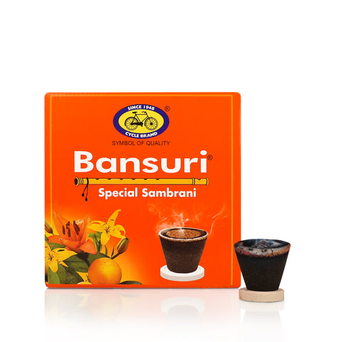 Bansuri Cup Sambrani Pack of 4 Havan Cups (48 Nos)