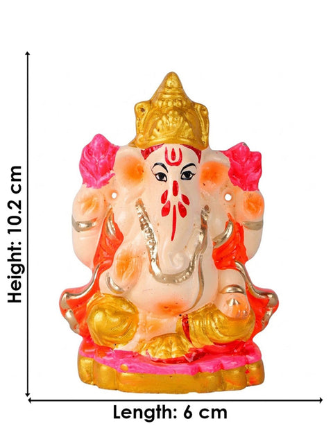 4 Inch Colourful Eco Friendly Ganesha Idol