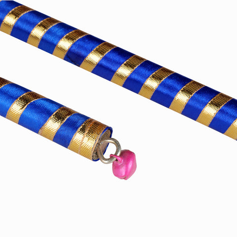 Vibrant Satin & Gold Wrapped Wooden Dandiya for Kids