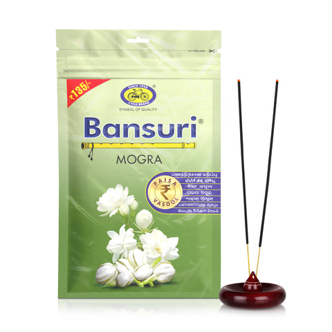 Bansuri Agarbatti Combo Pack of 3 - Kisna, Mogra, Chandan (250gm per pack)