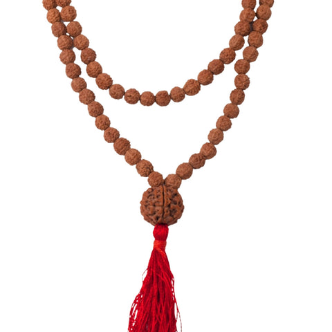 5 Mukhi Rudraksh Mala with Sumeru Bead