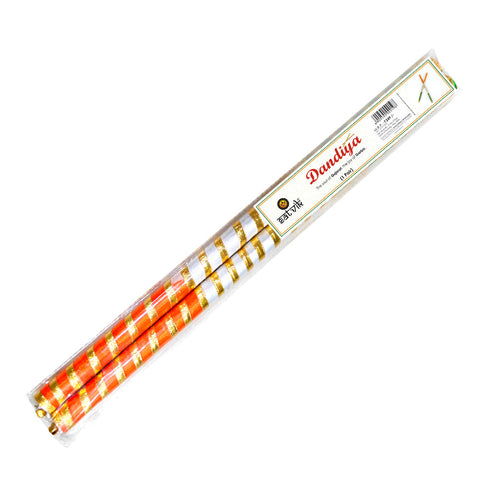 Handcrafted Silk Ribbon Wrapped Indian Flag Wooden Dandiya Sticks
