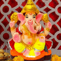 4 Inch Eco-Friendly Ganesha Idol with Golden Mukut | India’s Largest Pooja Accessories Brand – www.satvikstore.in
