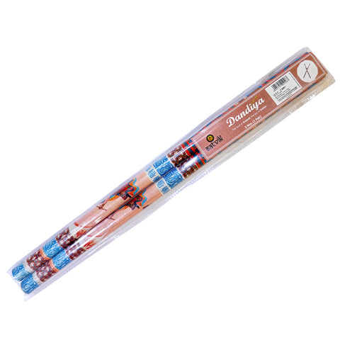 Traditional Folk Art Print Wooden Dandiya Sticks
