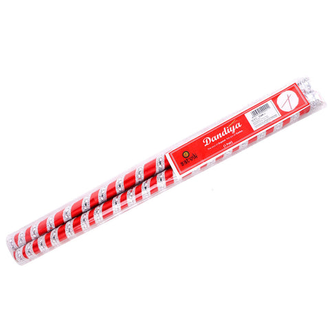 Handcrafted Silk Ribbon Wrapped Wooden Dandiya Sticks