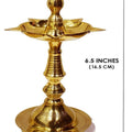 Traditional Brass Kerala Diya (6.5 Inch) Puja Store Online Pooja Items Online Puja Samagri Pooja Store near me www.satvikstore.in