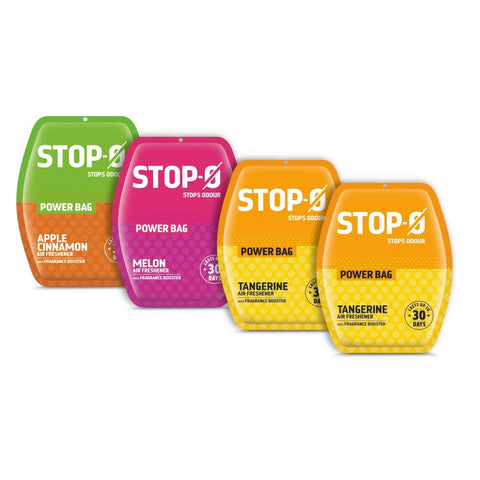 Stop-O Scented Bathroom/Toilet Freshener Power Bag - Pack of 4