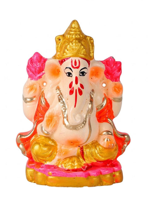 4 Inch Colourful Eco Friendly Ganesha Idol