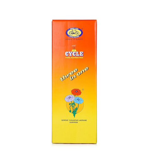 Cycle Pure Naivedya Sambrani Cups (48 pcs) + Three in One Agarbatti (202 GM, 1 Pack)