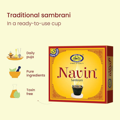 Navin Cup Sambrani I Pack of 8