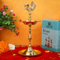 Brass Peacock Kerala Diya | India’s Largest Pooja Accessories Brand – www.satvikstore.in