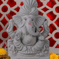 8 Inch Natural Clay Eco Friendly Ganesha Idol | India’s Largest Pooja Accessories Brand – www.satvikstore.in
