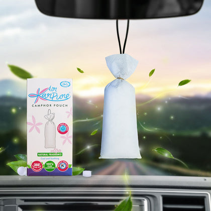 Camphor Air Freshener Spray & Hanging Pouch Combo