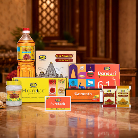 Festive Needs Puja Essentials Combo | 8 Puja Samagri Products