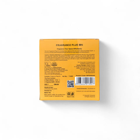 IRIS Amber Oudh Fragrance Plug on | Lasts Up to 60 Days