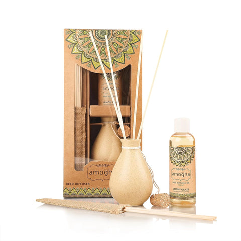 Amogha Lemon Grass Reed Diffuser Set