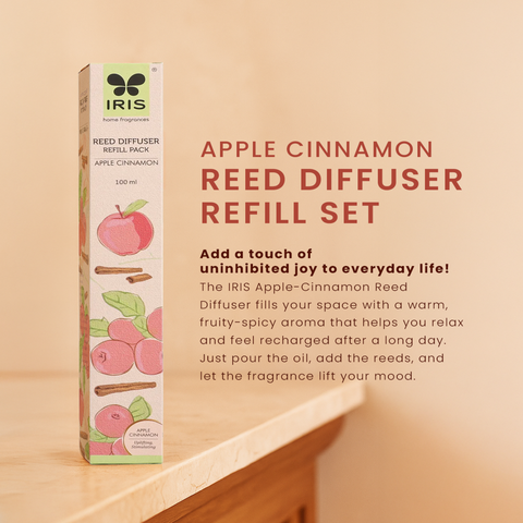 IRIS Apple Cinnamon Reed Diffuser Refill Set