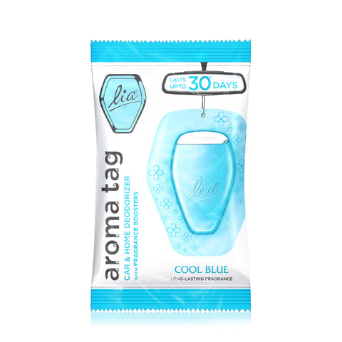 Cool Blue Aroma Tag | Spill-Free Freshness Anywhere