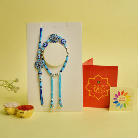 His & Hers Couple Rakhi Set