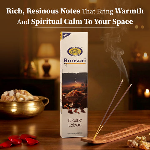 Bansuri Classic Loban | Rich Resinous Incense for Sacred Ambience