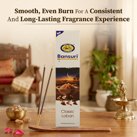 Bansuri Classic Loban | Rich Resinous Incense for Sacred Ambience