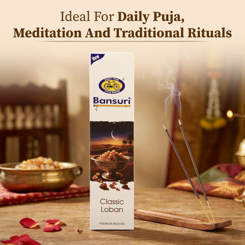 Bansuri Classic Loban | Rich Resinous Incense for Sacred Ambience