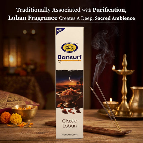Bansuri Classic Loban | Rich Resinous Incense for Sacred Ambience