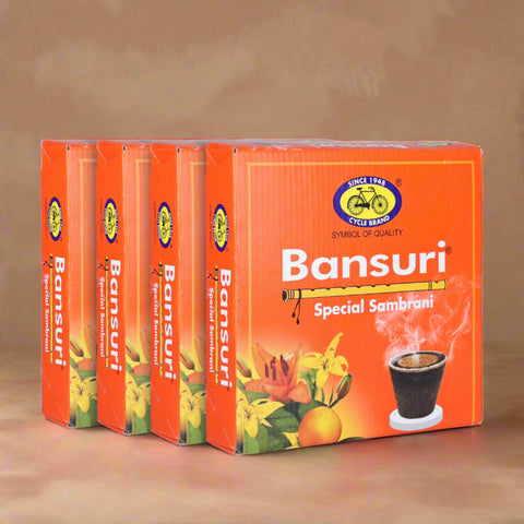 Bansuri Cup Sambrani Pack of 4 Havan Cups (48 Nos)